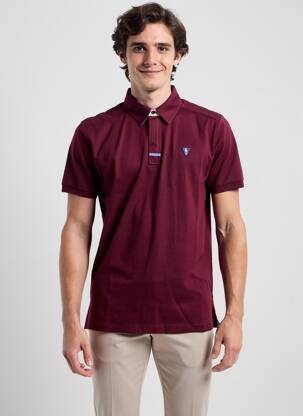 Polo jersey audinys trumpas rankovės raudona CAMBERABERO vyras
