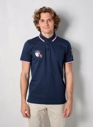 Polo jersey audinys trumpas rankovės mėlyna CAMBERABERO vyras
