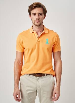 Polo tamprumas trumpas rankovės oranžinė HACKETT vyras