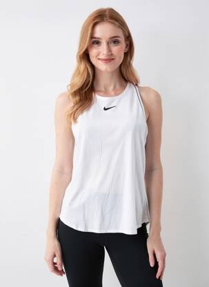 Marškiniai be rankovių tiesi kirpimas be rankų baltas NIKE moteris