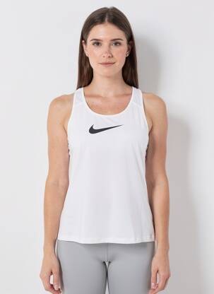Marškiniai be rankovių tiesi kirpimas be rankų baltas NIKE moteris