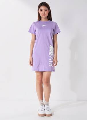 Trumpa suknelė trumpas rankovės trumpas rankovės violetinis NIKE moteris