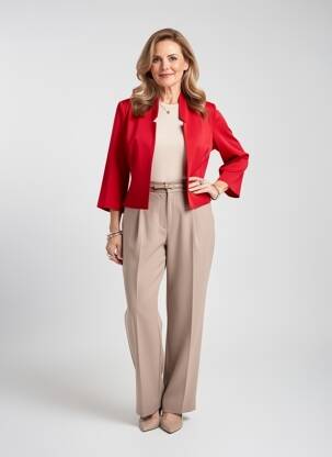 Bolero centrinė iškirptė raudona MERI & ESCA moteris