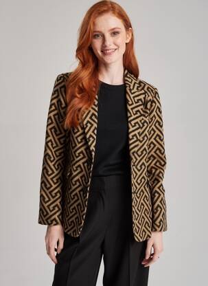 Švarkas centrinė iškirptė rudas VERO MODA moteris