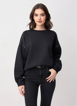 Mikroskopas ilgos rankovės ilgos rankovės juodas VERO MODA moteris