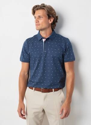 Polo jersey audinys trumpas rankovės mėlyna CAMBERABERO vyras