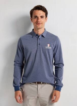 Polo ilgos rankovės ilgos rankovės mėlyna CAMBERABERO vyras