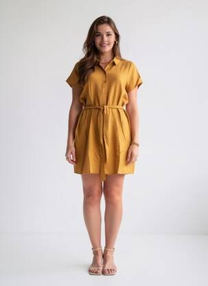 Trumpa suknelė trumpas rankovės trumpas rankovės geltona VERO MODA moteris