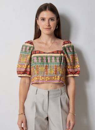 Viršūnė col v 3/4 rankovės žalias VERO MODA moteris