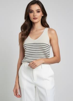 Viršūnė tamprumas be rankų bežinis VERO MODA moteris