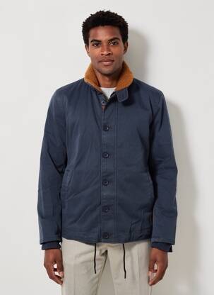 Parka bordo apdailos rankogaliai be gobtuvų mėlyna IRON AND RESIN vyras