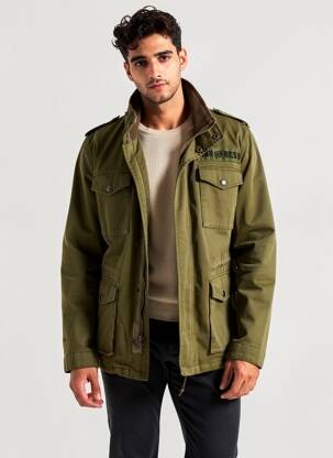 Parka ilgos rankovės su gobtuvu žalias IRON AND RESIN vyras