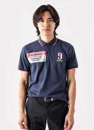 Polo jersey audinys trumpas rankovės mėlyna CAMBERABERO vyras