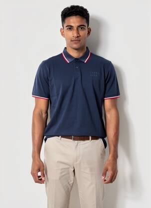 Polo jersey audinys trumpas rankovės mėlyna CAMBERABERO vyras