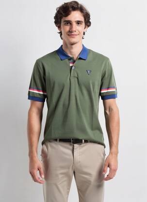 Polo tamprumas trumpas rankovės žalias CAMBERABERO vyras