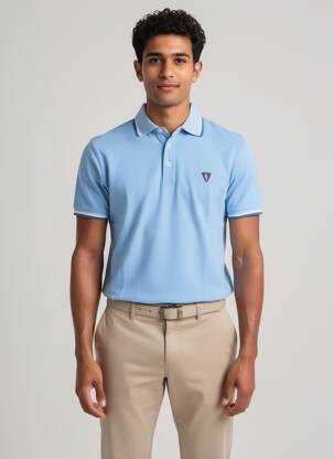 Polo jersey audinys trumpas rankovės mėlyna CAMBERABERO vyras