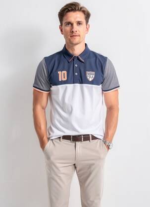 Polo tiesi kirpimas trumpas rankovės mėlyna CAMBERABERO vyras