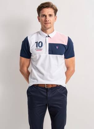 Polo tiesi kirpimas trumpas rankovės rožinė CAMBERABERO vyras