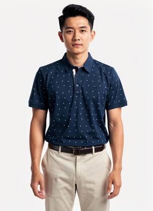 Polo jersey audinys trumpas rankovės mėlyna CAMBERABERO vyras