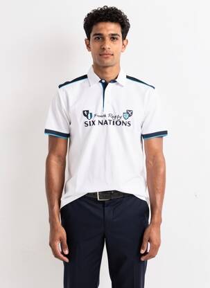 Polo jersey audinys trumpas rankovės baltas CAMBERABERO vyras