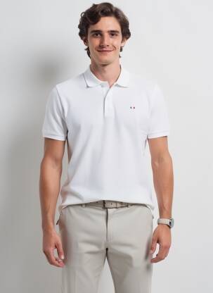 Polo jersey audinys trumpas rankovės baltas CAMBERABERO vyras
