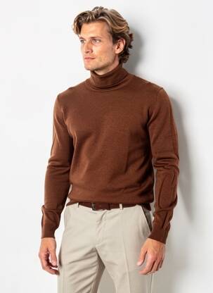 Megztinis ilgos rankovės ilgos rankovės rudas MASSIMO DUTTI vyras