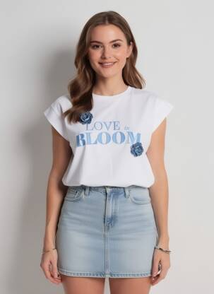 T-marškinys tiesi kirpimas trumpas rankovės baltas TIFFOSI moteris