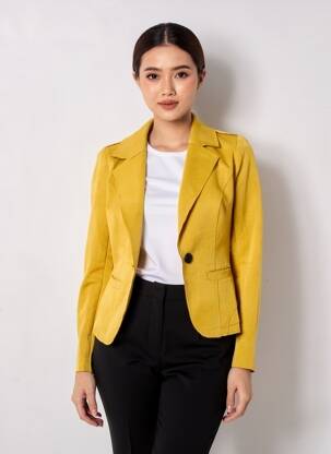 Švarkas centrinė iškirptė geltona HF WOMAN COLLECTION moteris
