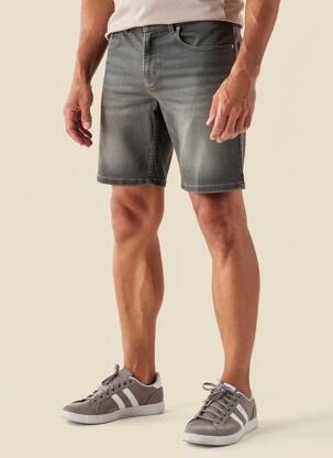 Bermudas denimo audinys normala dydis pilka PIONEER vyras