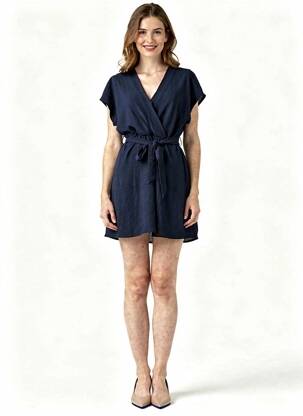 Trumpa suknelė trumpas rankovės trumpas rankovės mėlyna GRACE & MILA moteris