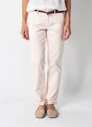 Chino kelnė popelinos audinys, kuris pasižymi lygiu ir tankiu paviršiumi. normala dydis rožinė SCOTCH & SODA moteris
