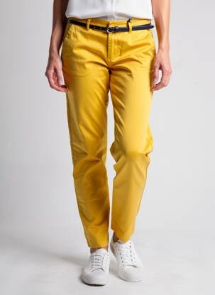 Chino kelnė popelinos audinys, kuris pasižymi lygiu ir tankiu paviršiumi. normala dydis geltona SCOTCH & SODA moteris