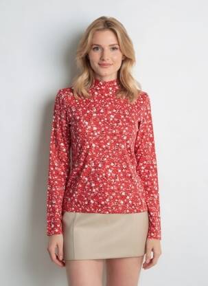 T-marškinys ilgos rankovės ilgos rankovės raudona SCOTCH & SODA moteris