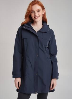 Parka ilgos rankovės su gobtuvu mėlyna KALAÏS moteris