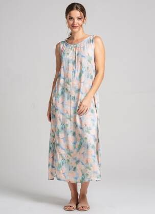 Ilga suknelė popelinos audinys, kuris pasižymi lygiu ir tankiu paviršiumi. be rankų rožinė COUTURIST moteris