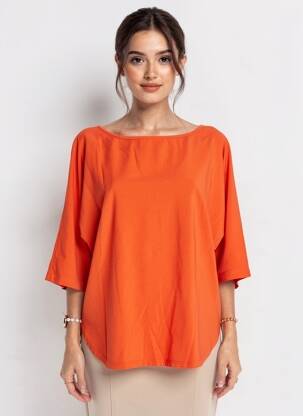 Viršūnė 3/4 rankovės oranžinė COUTURIST moteris