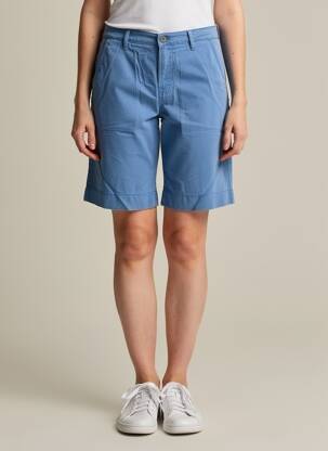 Bermudas popelinos audinys, kuris pasižymi lygiu ir tankiu paviršiumi. normala dydis mėlyna COUTURIST moteris