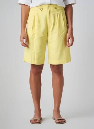 Bermudas popelinos audinys, kuris pasižymi lygiu ir tankiu paviršiumi. normala dydis geltona COUTURIST moteris