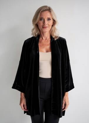 Kimono striukė col v juodas OLSEN moteris