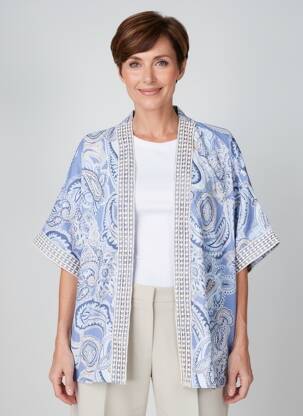Kimono striukė col v mėlyna OLSEN moteris
