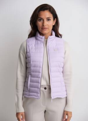 Pūkinė striukė kišenės be gobtuvų violetinis MISE AU GREEN moteris