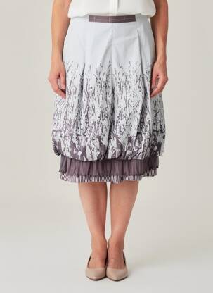 Pusilgis sijonas šoninė užtrauktuko uždarymo sistema pilka ALL BEAUTIFUL moteris