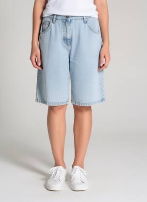 Bermudas tiesi kirpimas normala dydis mėlyna C'EST BEAU LA VIE moteris