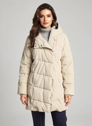 Pūkinė striukė kišenės su gobtuvu bežinis RAGWEAR moteris