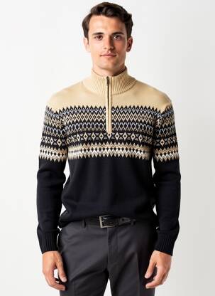 Megztinis žakardo audimas ilgos rankovės juodas RAGWEAR vyras