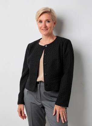 Stilinga striukė netikros kišenės juodas JULIE GUERLANDE moteris