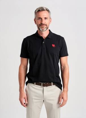 Polo jersey audinys trumpas rankovės juodas PROJECT X vyras