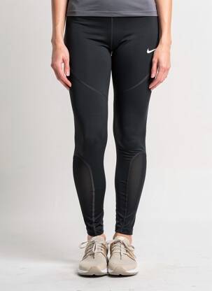 Legingas jersey audinys normala dydis juodas NIKE moteris