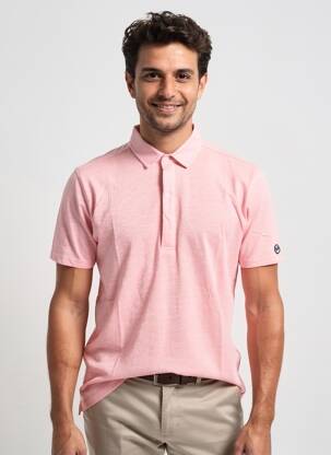 Polo jersey audinys trumpas rankovės rožinė EUROPANN vyras