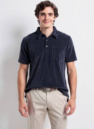 Polo jersey audinys trumpas rankovės tamsiai mėlyna IRON AND RESIN vyras